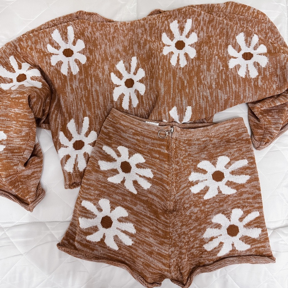 Never been worn Matching set, sweater and shorts. Size small